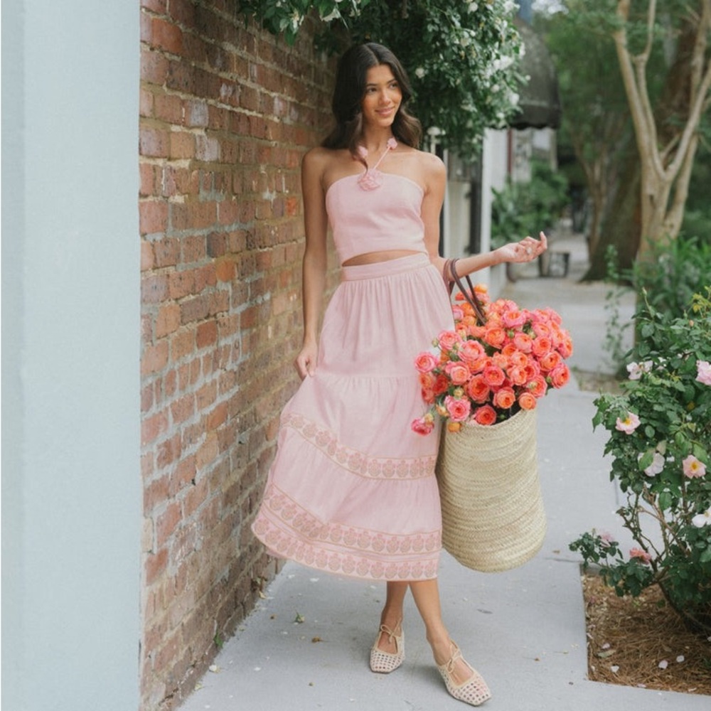 Rosewater House Pink Parya Skirt